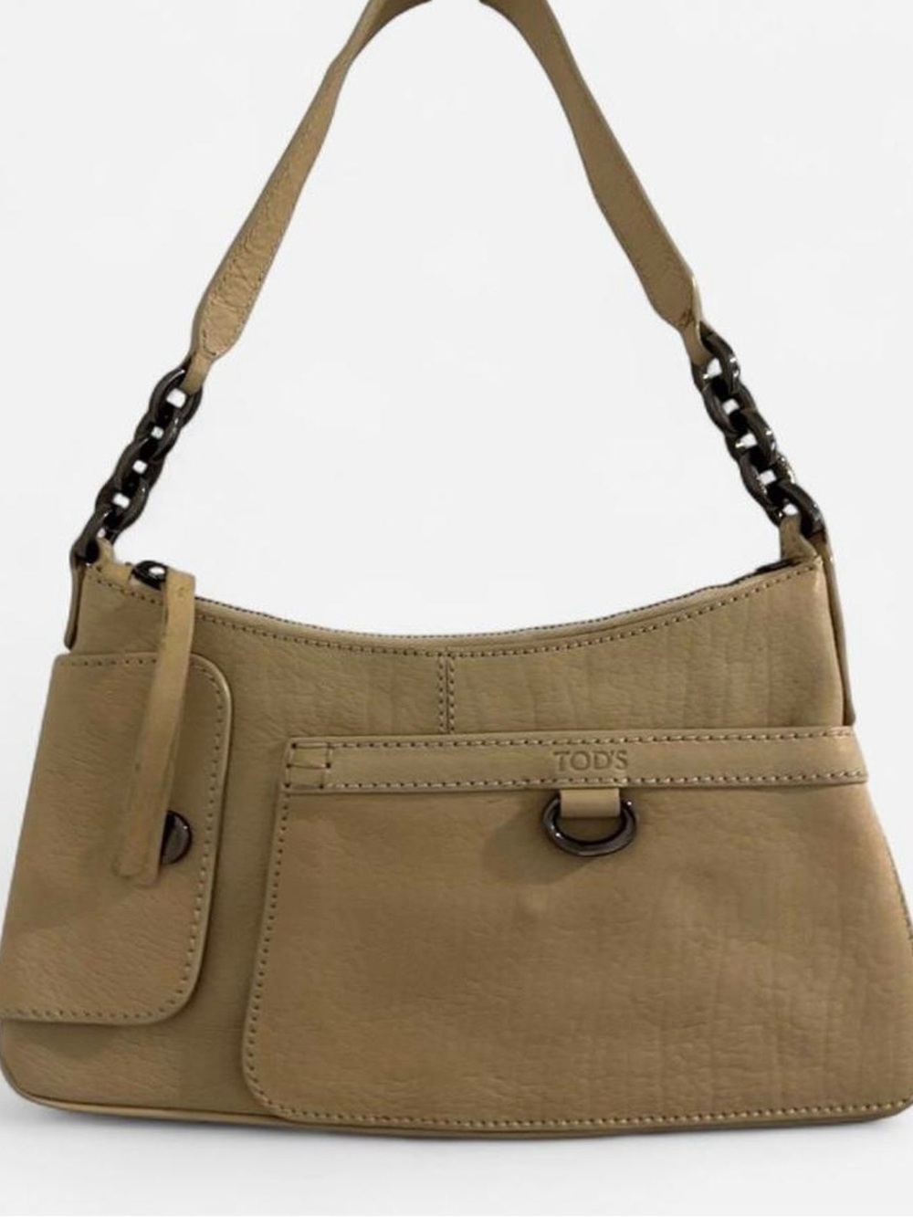 Vintage TOD’S Miky 100% real leather baguette shoulder bag (AUTHENTIC)